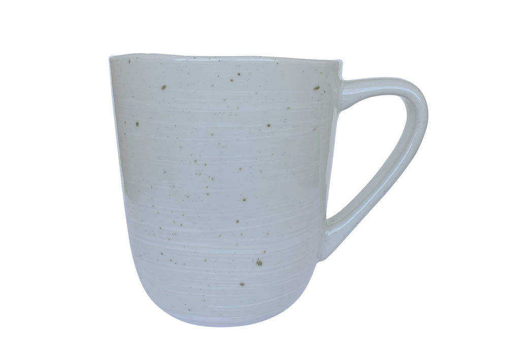Gray ceramic mug with dark specks